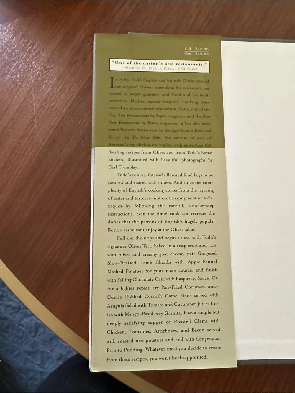 The Olives Table Cookbook by Todd English - Olive Green & Black